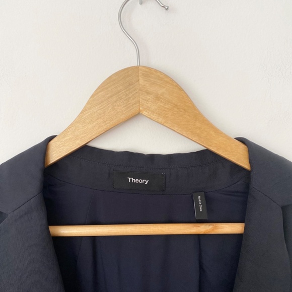 Theory washed twill blazer - Picture 4 of 7
